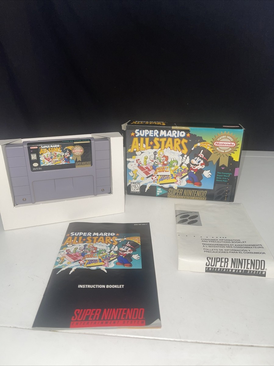 Super Mario All Stars Nintendo SNES - Player's Choice - Complete