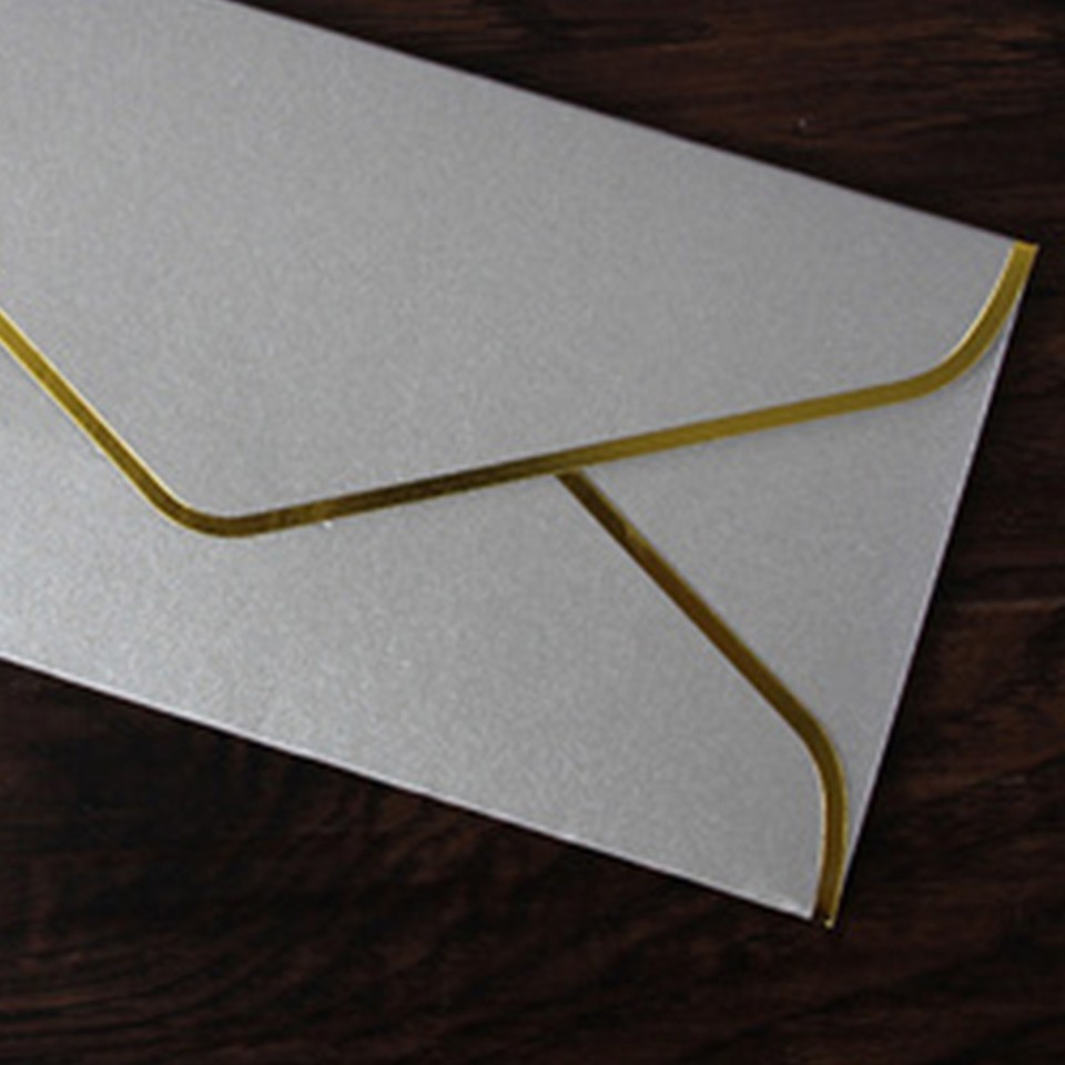 Thick Paper Envelopes Vintage Envelope Set Elegant Golden Border for