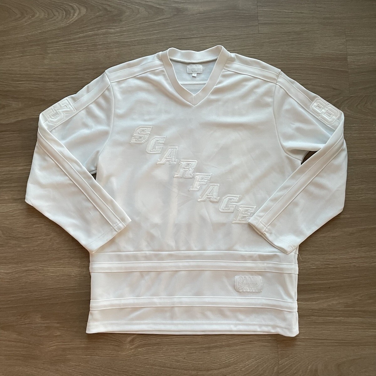 Supreme Scarface Mens Hockey Jersey in White Montana Size L | eBay