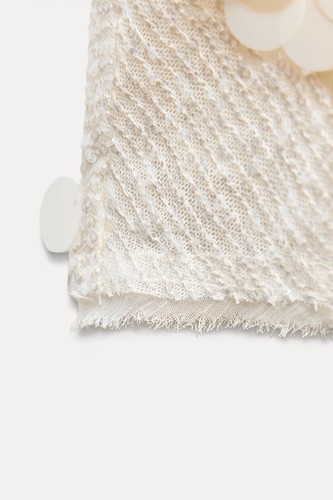 ZARA ZW COLLECTION SEQUINNED KIMONO CREAM SPARKLE TOP CARDIGAN XS/S - Picture 15 of 20