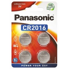 4X Panasonic CR2016 3V Lithium Coin Cell Battery DL2016 ECR2016