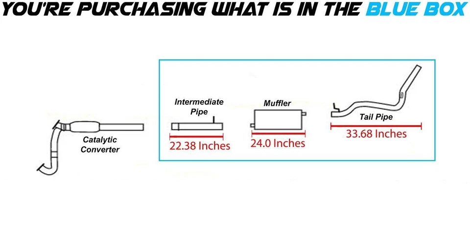 Kit de tubo de escape silenciador para: Safari Van 1994-1995 4,3 L Foto 2 de 4