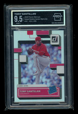 2022 Panini Donruss Rated Rookie Career Stat Tony Santillan #31 011/291 AC 9.5