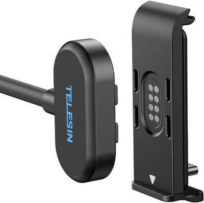 TELESIN Magnetic Charging Side Cover Battery Door and Power Cable Kit for GoPro