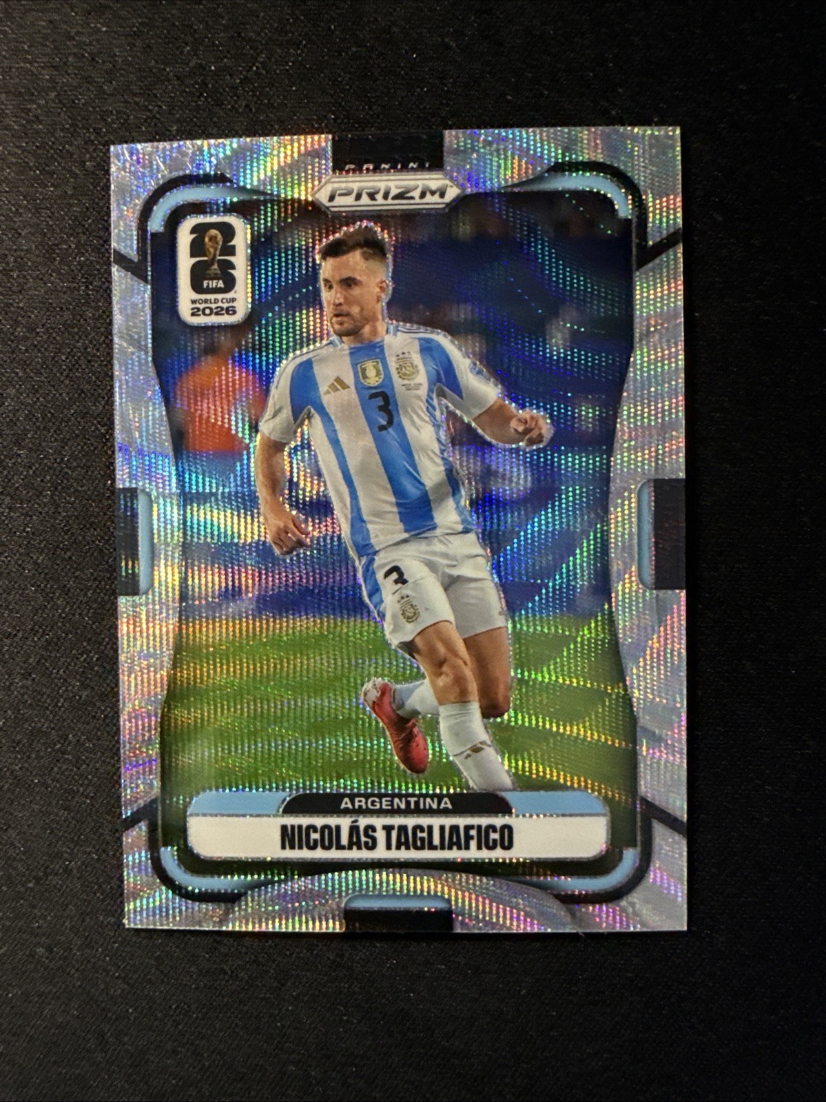 2026 Panini Prizm FIFA World Cup Nicolas Tagliafico Silver Wave Prizm