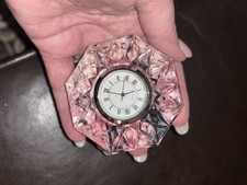 Rogaska Gallia Crystal Quartz Clock Vintage