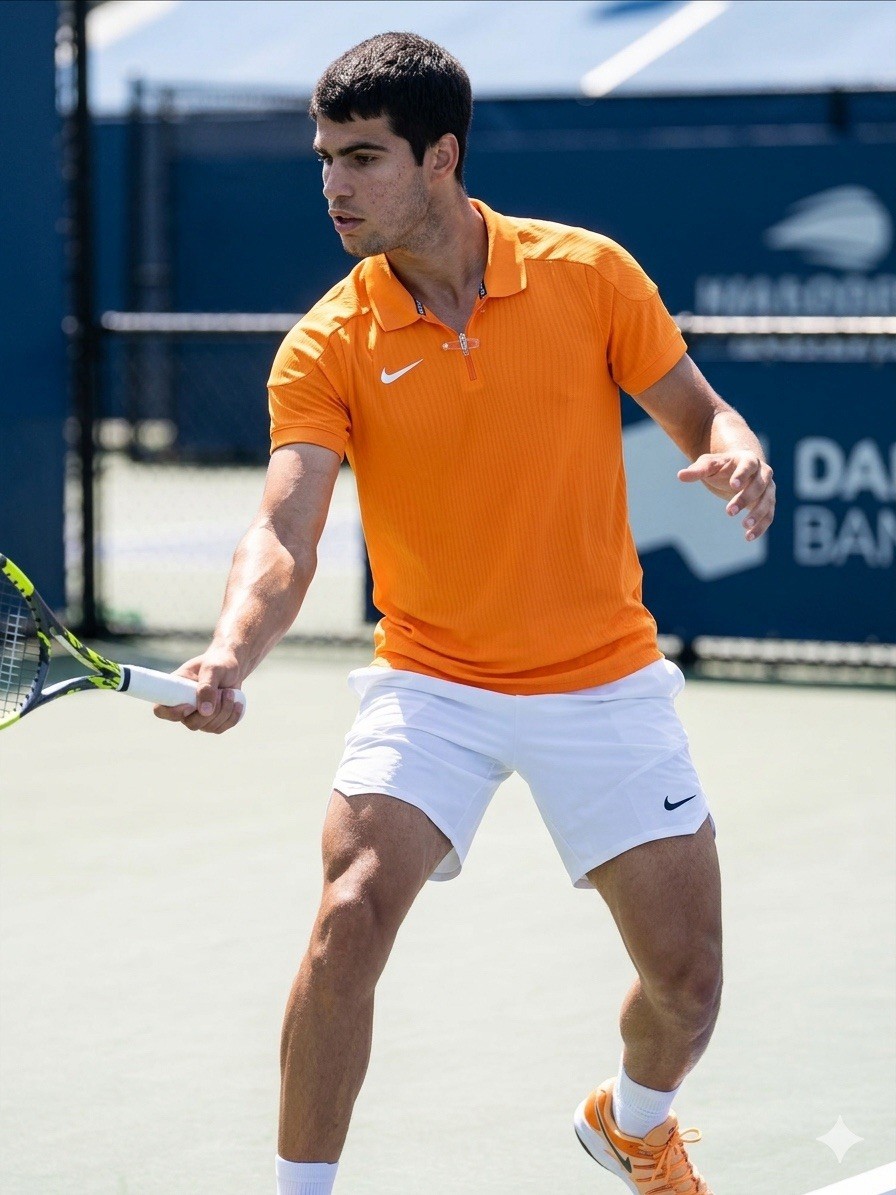 Nike Court Slam Polo アルカラス 全仏 2025 Nike Court Slam Small Slim ADV Tennis Polo Orange HQ0792-873 NWT