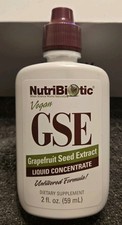 NutriBiotic Vegan GSE Grapefruit Seed Extract Liquid Concentrate 2oz Exp 2/29