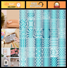 36 Pack Geometric Painting Stencils Set - Reusable Mandala Templates for Crafts,
