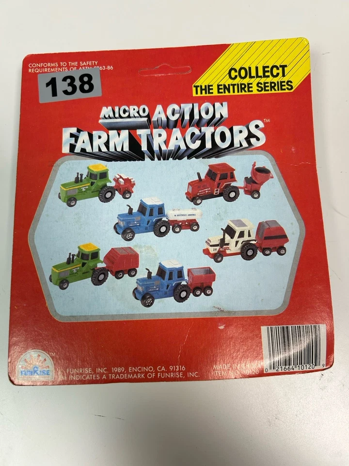 Funrise Micro Action Farm Tractors Diecast Set 1989 New Sealed ~138 - Image 2 of 4