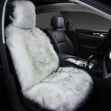1Pc Faux Sheepskin Wool Fur Car Seat Cover for Cars SUV Trucks Universal Fit Sof