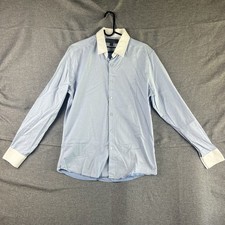 Witchery Man Shirt Mens XS Blue Regular Fit Long Sleeve Button Up Cotton Office