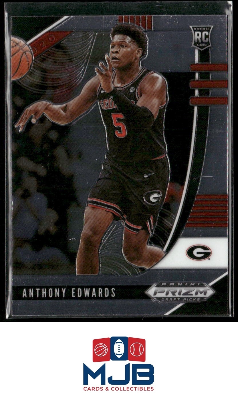 2020 Panini Prizm Draft Picks Collegiate Anthony Edwards Rookie #41