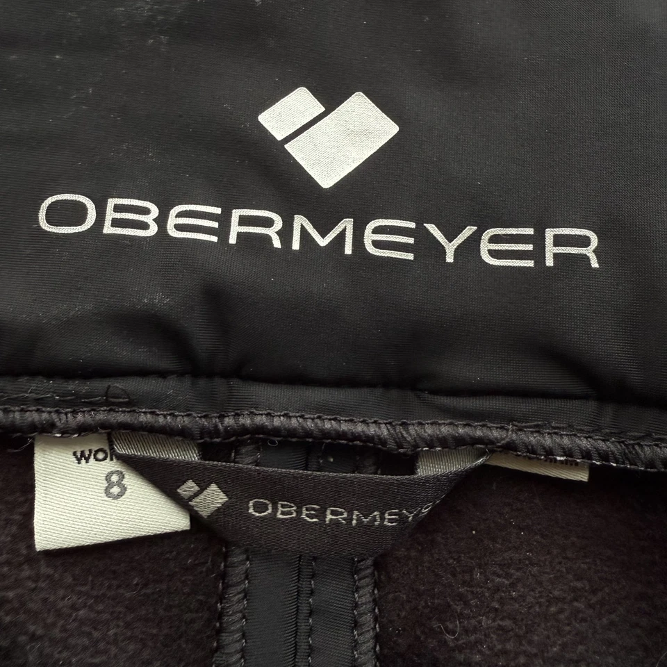 Pantalones de esquí Obermeyer para mujer estribo caparazón suave negros talla 8 polar Foto 3 de 4