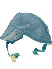 NOS Vintage 1960 s Mod Rain Bonnet Teal Blue