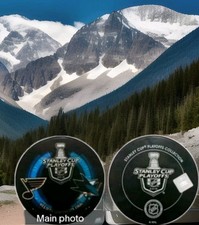 2016 STANLEY CUP PLAYOFFS BLUES VS SHARKS HOCKEY PUCK INGLASCO Made-SLOVAKIA NHL