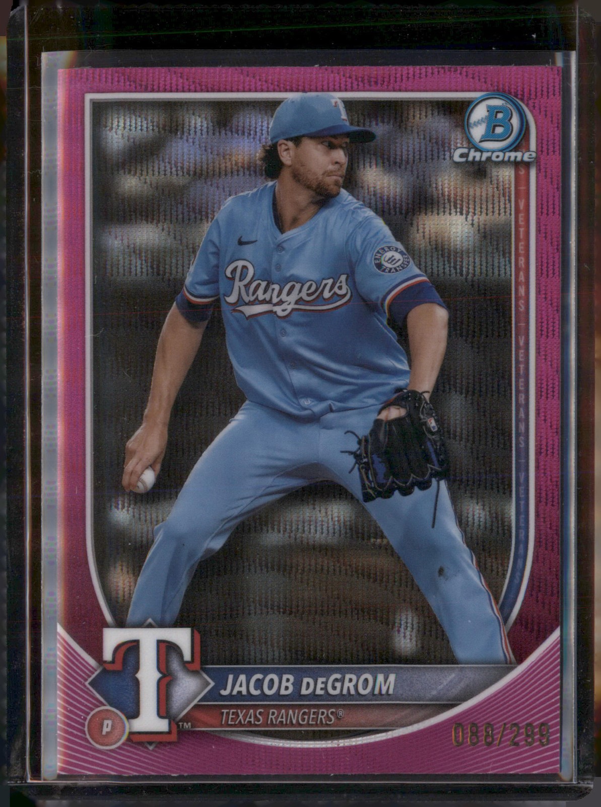 Jacob deGrom #47 Baseball Cards 2025 Bowman Chrome trading card — raw and PSA graded price guide
