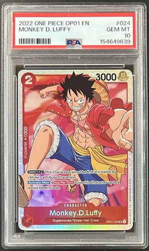 Monkey.D.Luffy graded PSA 10 for sale on eBay