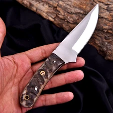 Custom Made Forge High Carbon Steel Tactical Hunting Knife Ram Horn Handle UU 27