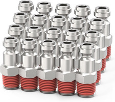 Automotive T-Style Air Plug, 1/4" NPT Male Pneumatic Plugs, Air Compressor Acces
