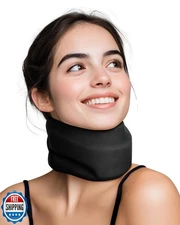 Neck Brace Cervical Collar - Neck Support Brace for Sleeping, Soft Foam Wraps