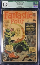 FANTASTIC FOUR #1 CGC 1.0 MARVEL 1961 ORIGIN & 1ST FANTASTIC FOUR! 4 5 12 48 112