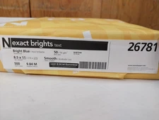 Neenah Paper 26781 exact brights Paper, 8.5 x 11, Bright Blue, 500 Sheets