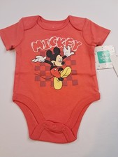 Disney Baby Mickey Mouse Red Bodysuit One Piece 3 Months New with Tags
