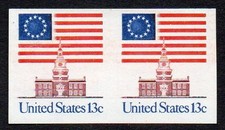 1625a 13c Flag imperf coil pair MNH