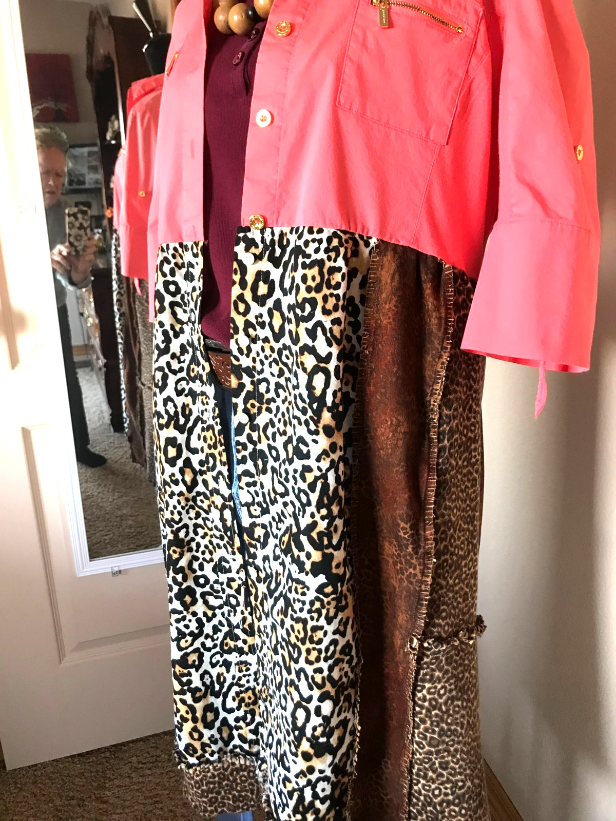 Upcycled Patchwork Duster Dress, Handmade Animal … - image 9