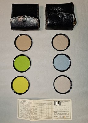 Vintage Hoya 49mm 6-Filter Set (A-81C, D-82A, D-81A, Skylight IA , G XO, & Y K2)