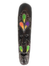 Tribal Tiki Mask 20" Floral - Primitive Art wib370450b