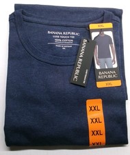 Banana Republic Men  s Luxe Touch Tee Shirt Dark Blue XXL Short sleeve X-Soft