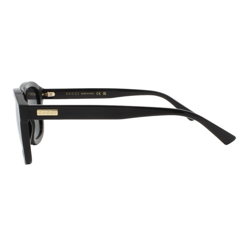 Gucci GG1316S 001 Shiny Black Grey Lens Unisex Sunglasses 45-20-145W/Case - Picture 2 of 5