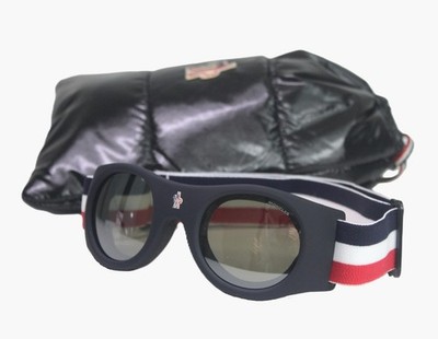 MONCLER Skibrille Schneebrille Sonnenbrille ML0051 92C blau grau Cat*3 NEU