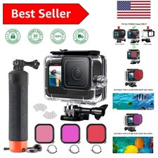 60M Waterproof Case for GoPro Hero Black  3 Filters  Floating Grip Included