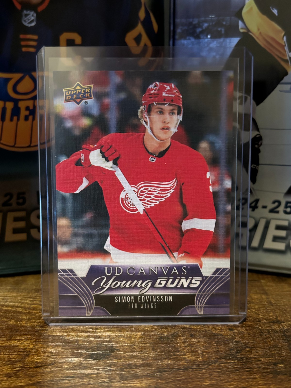 2023-24 UPPER DECK SERIES 1 SIMON EDVINSSON YOUNG GUNS CANVAS #C113