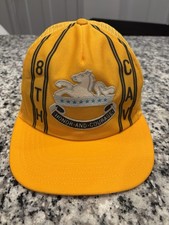 Vintage 8th Calvary Made in USA Military Yellow Hat Honor and Courage Adjustable