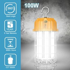 100W LED Temporary Work Lights Construction Lighting High Bay Workshop Jobsite