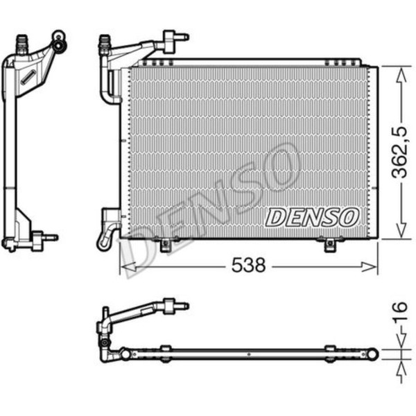 Denso Kondensator Klimaanlage Aluminium FüR Ford Fiesta VI B-Max 1.0 Ecoboost-image