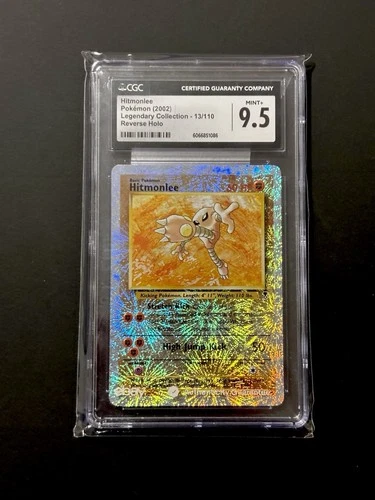 Pokemon TCG 2002 Legendary Collection Hitmonlee 13/110 Reverse Holo CGC 9.5