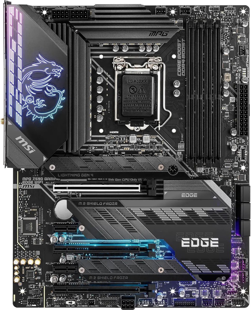 MSI MPG Z590 GAMING EDGE WIFI LGA 1200 Intel Z590 ATX Intel MSI MPG Z590 GAMING EDGE WIFI LGA 1200 Intel Z590 ATX Intel