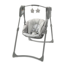 Graco Slim Spaces Compact Baby Swing, Space Saving Portable Bay Swing with Heigh