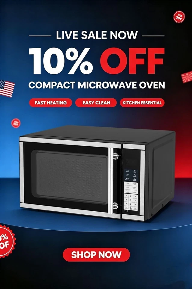 Don't Miss Countertop Microwave Under $130!| Free Shipping|