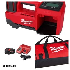 Milwaukee 2848-20 M18 Tire Inflator XC5.0 5.0 Ah Battery Charger 22" Bag