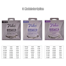 ZIKO DUS-012 Light Acoustic Folk Guitar Strings Hexagon Alloy Wire Silver P LRON
