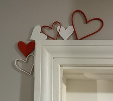 Valentine s Day Door Frame Topper 3D Printed Heart Decor Corner Sitter Love