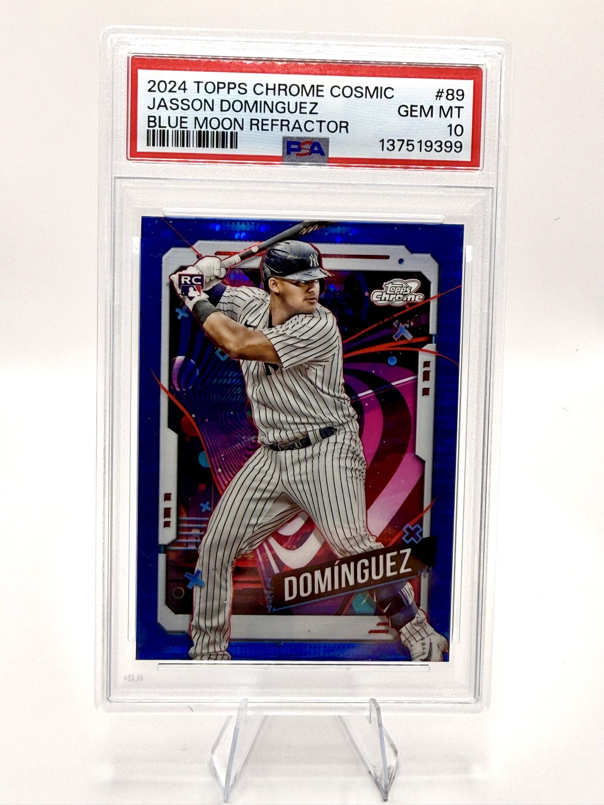 2024 Topps Cosmic Chrome - Jasson Dominguez #89 Blue Moon Refractor /99 (RC)