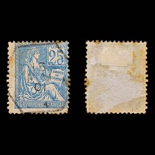 7673 France SG298 25C Blue 1900. Mi94I. Used. C£11
