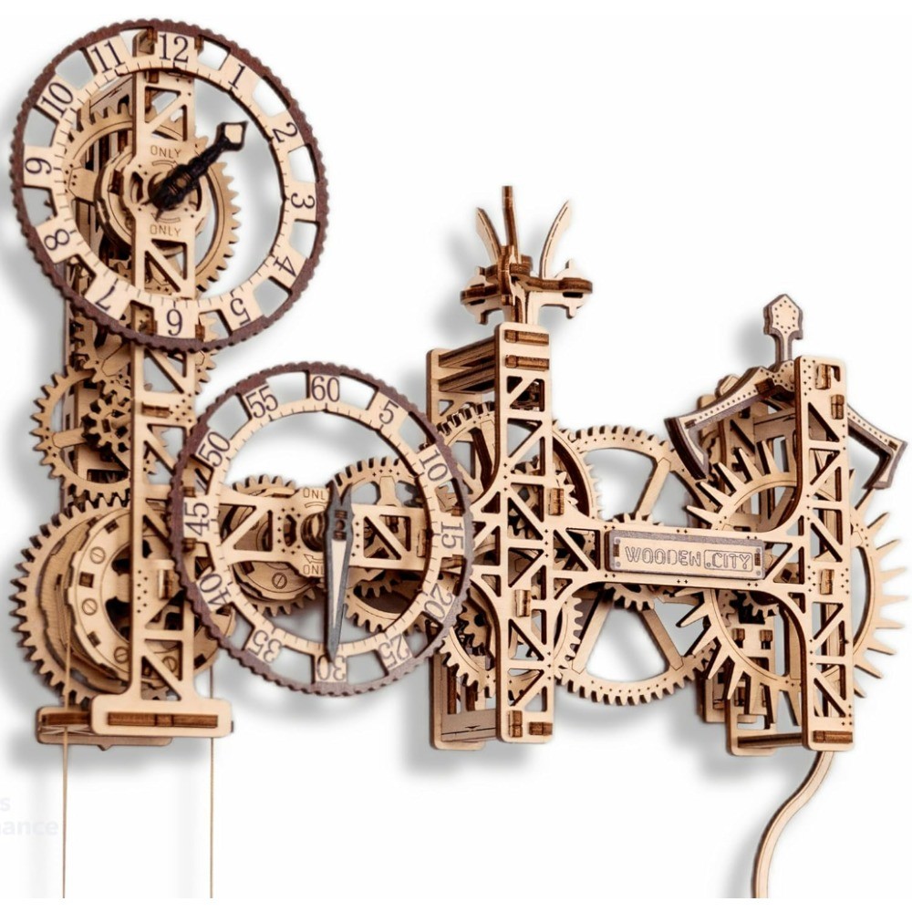 257Pcs Steampunk Mechanical Pendulum Clock 3D Wooden Puzzle 